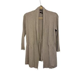 Premise Studio Cardigan Sweater Small Gray Cozycore Open Front Knitted Small 410